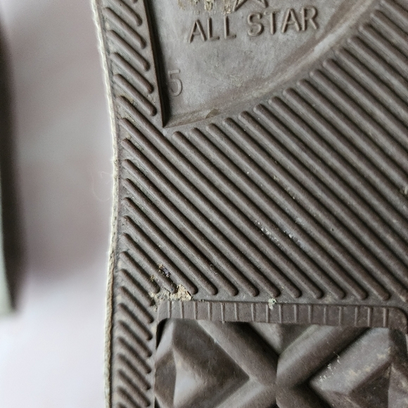 CONVERSE x VINTAGE Chuck taylor 80's white‎ low top sneakers USA Made men's 5 - Picture 15 of 16